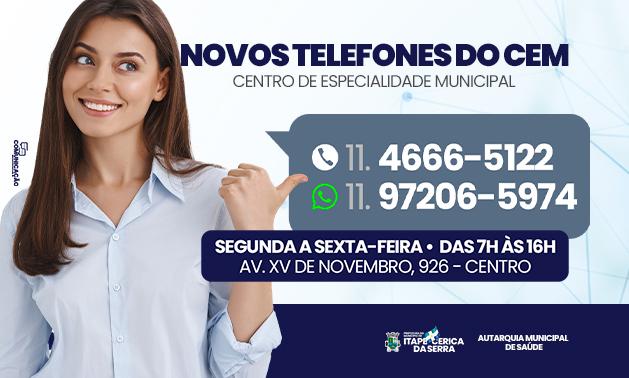 Centro de Especialidade Municipal atende em novo telefone