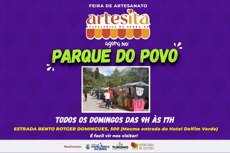 Feira Artesita acontece todo domingo no Parque do Povo