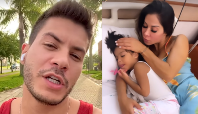 Arthur Aguiar descobre que filha está no hospital após post de Maíra Cardi com Primo Rico