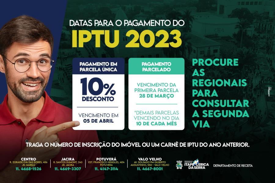 IPTU 2023: Prefeitura disponibiliza pontos de consulta para segunda via