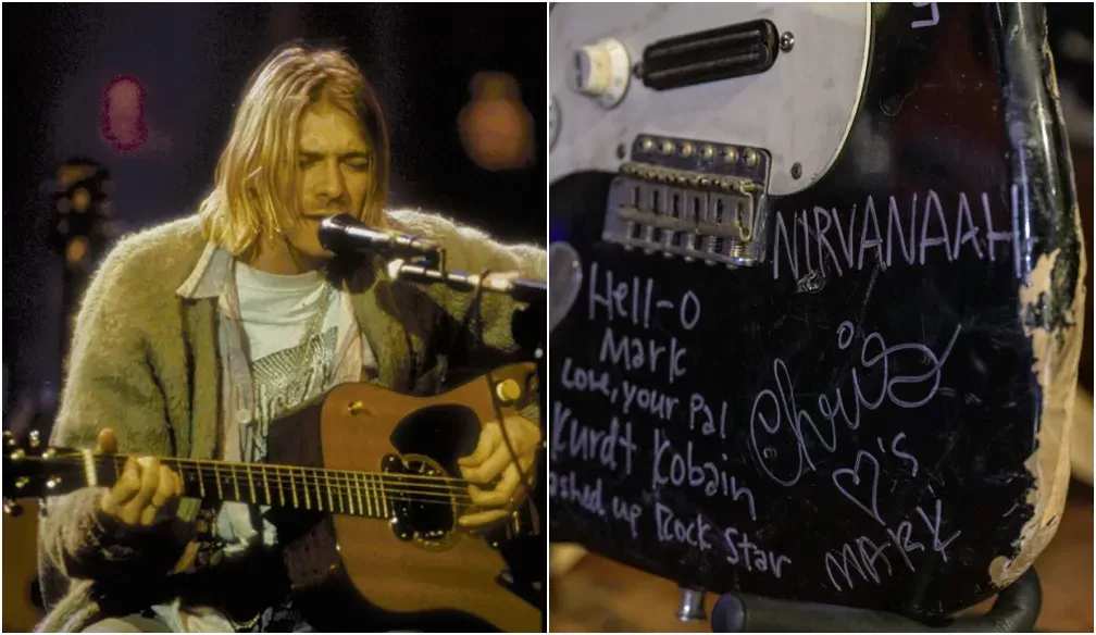 Guitarra destruída por Kurt Cobain é leiloada por quase R$ 3 milhões