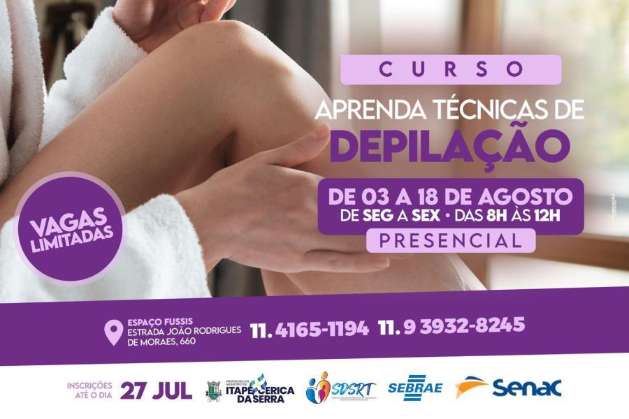 Técnicas de Depilação Facial: Prefeitura abre inscrições para curso