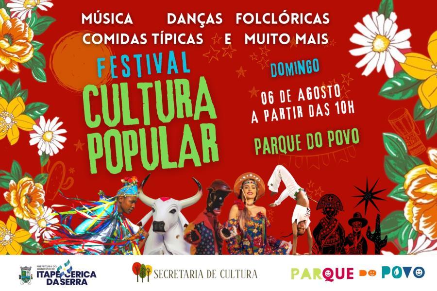 Parque do Povo recebe Festival Cultura Popular no próximo dia 6