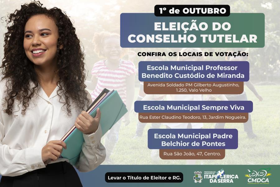 1° de outubro: Eleição do Conselho Tutelar