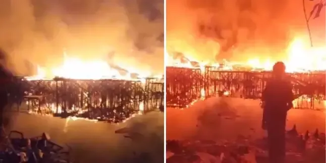 Incêndio em comunidade de Santos atinge mais de 100 moradias