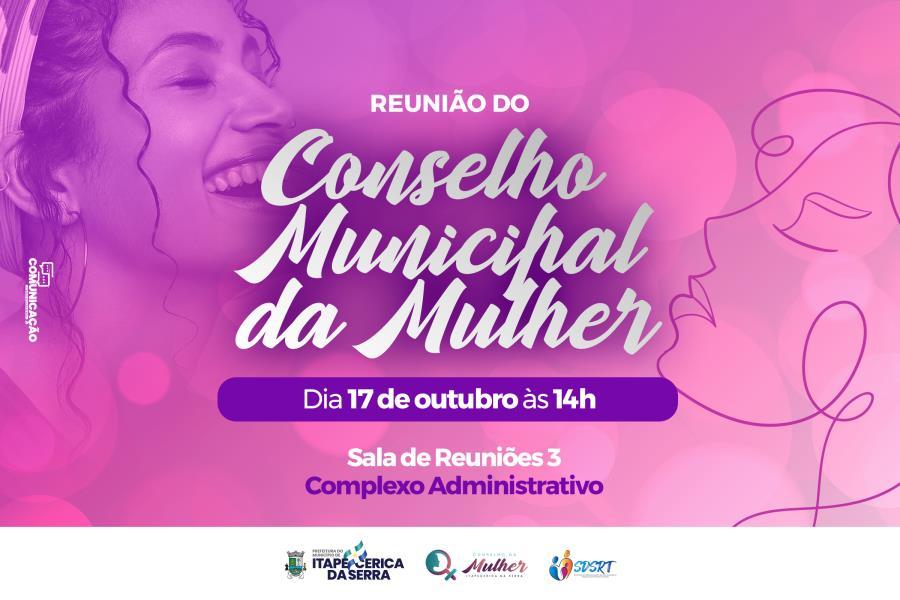 Conselho da Mulher se reúne dia 17 de outubro