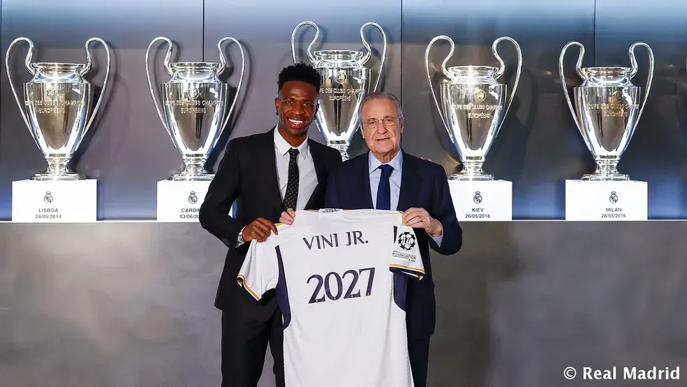 Real Madrid anuncia novo contrato com Vinicius Junior e multa bilionária