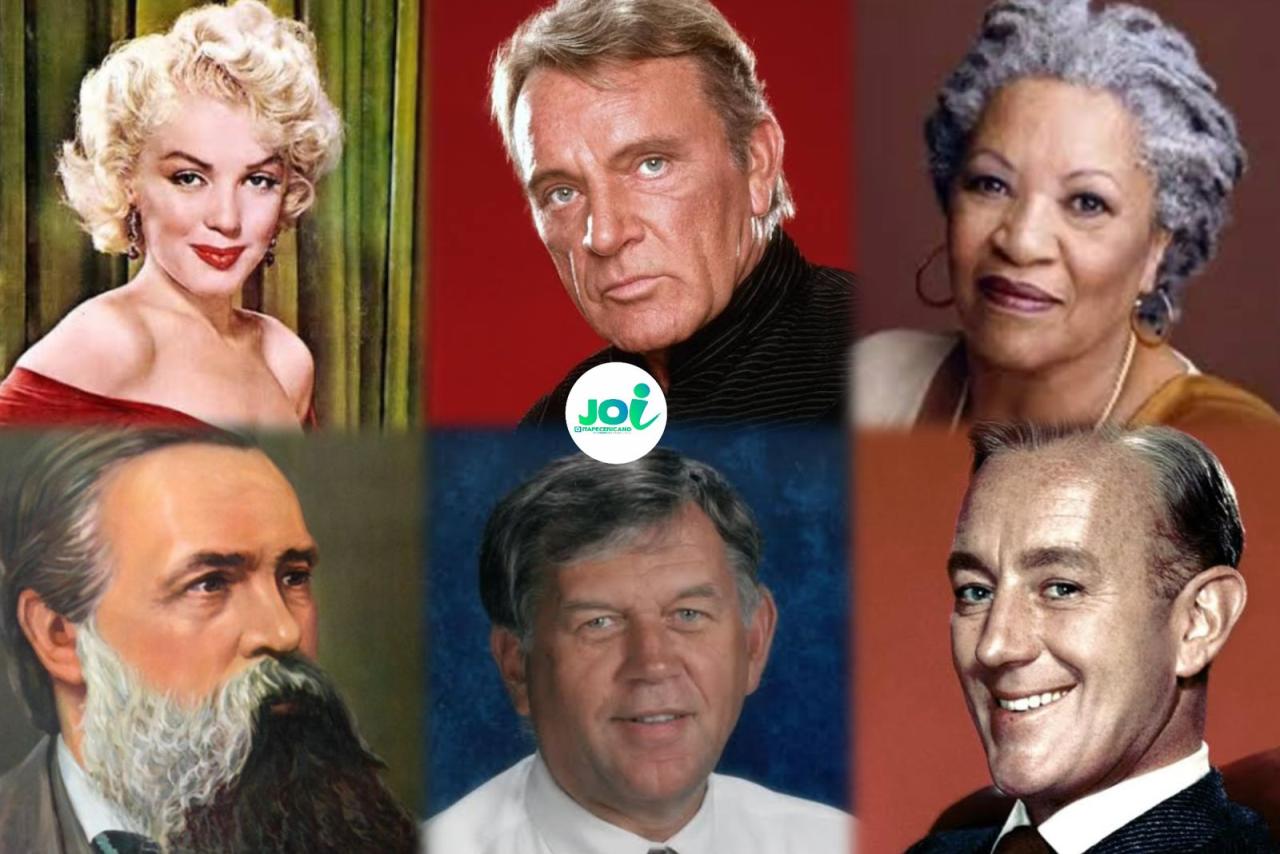 De Marilyn Monroe a Friedrich Engels, relembre 5 personalidades que morreram em um 5 de agosto