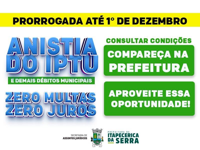 Anistia do IPTU - Zero multas, Zero Juros