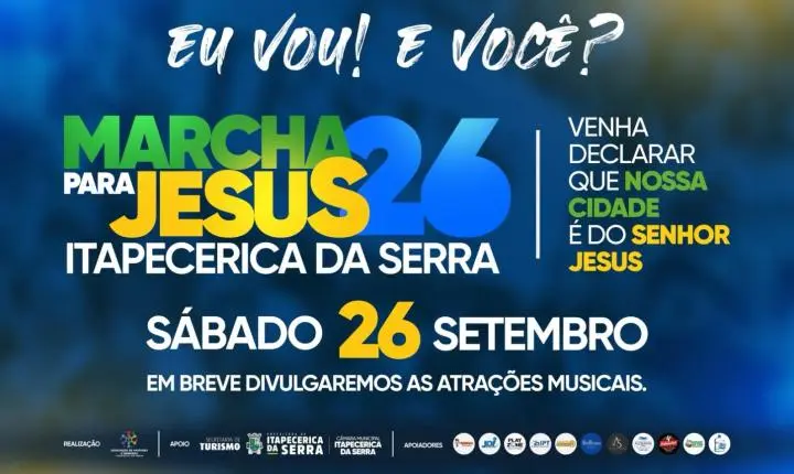 Marcha para Jesus 2026 inicia mobilização em Itapecerica da Serra com café de pastores e série de eventos evangelísticos